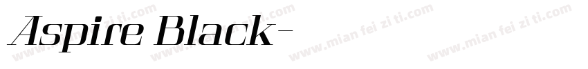 Aspire Black字体转换